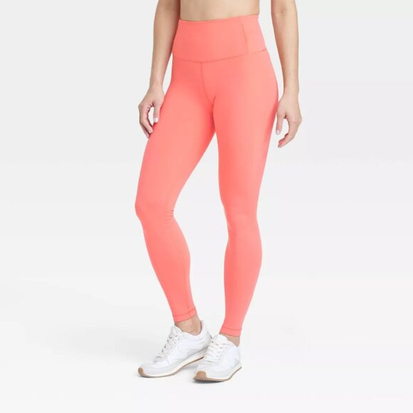 All In Motion Women's Small Coral Red Dynamic Flex High-Rise Leggings Workouts - Picture 1 of 11